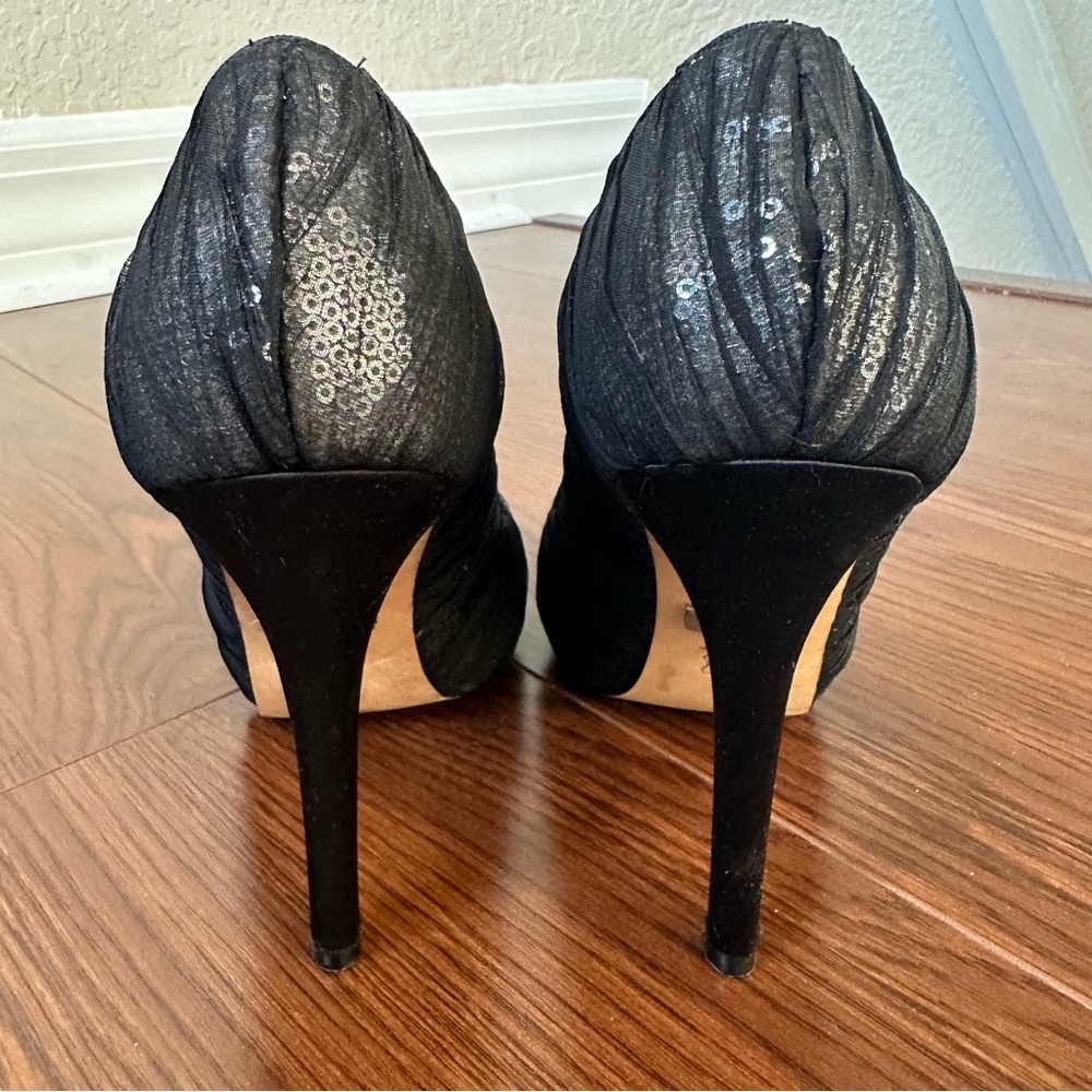 Badgley Mischka “Star” Platform Pumps Black Size 7 - Picture 7 of 14